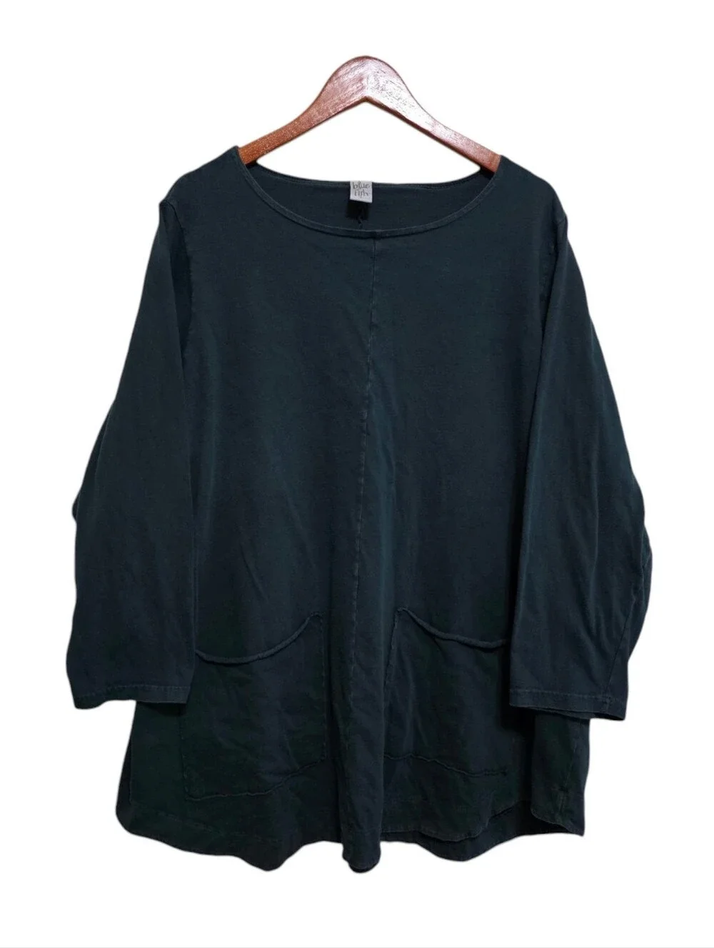 Blue Fish Pocket Tunic in Dark Teal Size 2